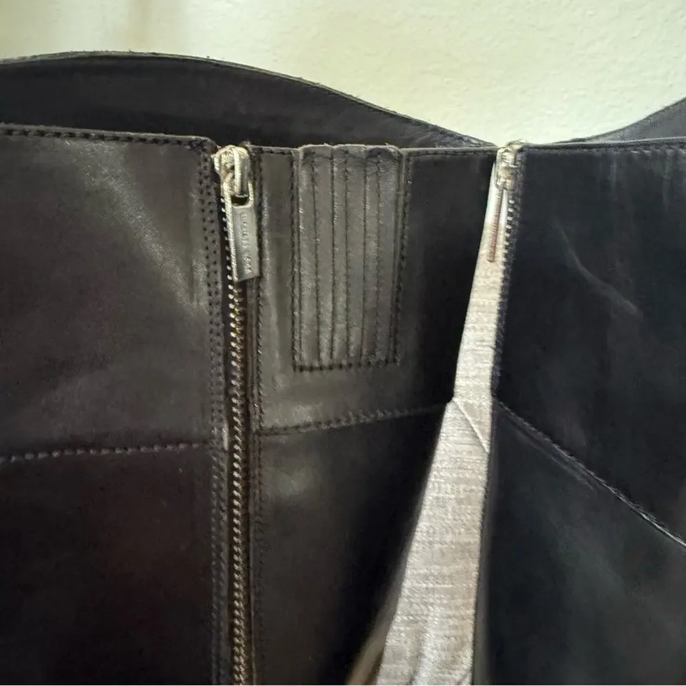 Michael Kors Tall Leather Side Zip Boots Women’s 7.5